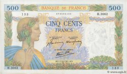 500 Francs LA PAIX FRANCE  1941 F.32.18 AU-