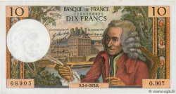 10 Francs VOLTAIRE FRANCE  1973 F.62.63 UNC-