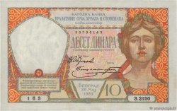10 Dinara YUGOSLAVIA  1926 P.025