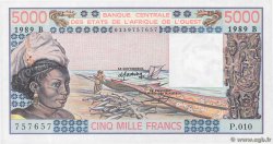 5000 Francs WEST AFRICAN STATES  1989 P.208Bd AU