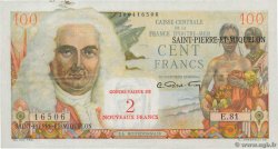 2 NF sur 100 Francs La Bourdonnais SAINT PIERRE AND MIQUELON  1960 P.32