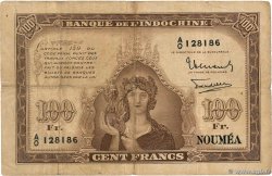 100 Francs NEW CALEDONIA  1942 P.44 VG