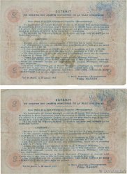 2 Francs Annulé FRANCE regionalism and miscellaneous Hautmont 1915 JP.59-1300 F+