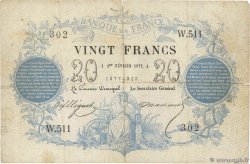 20 Francs type 1871 FRANCE  1872 F.A46.03