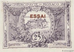 25 Centimes violet Essai MONACO  1920 P.02r NEUF