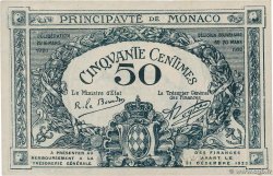 50 Centimes MONACO  1920 P.03a AU