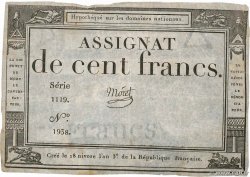 100 Francs FRANCE  1795 Ass.48a VF+