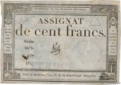 100 Francs FRANCE  1795 Ass.48a VF