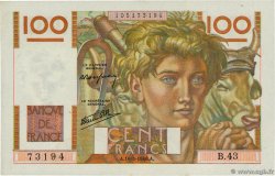 100 Francs JEUNE PAYSAN FRANKREICH  1946 F.28.04 VZ