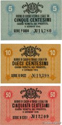 5 au 50 Centesimi Lot ITALIEN  1918 PM.01 au PM.03