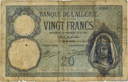 20 Francs ALGERIA  1915 P.078a