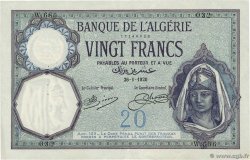 20 Francs ALGERIA  1920 P.078a XF-