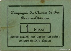 1 Franc DJIBOUTI Dire Daoua 1919 P.- AU