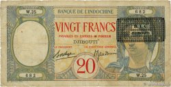 20 Francs DJIBUTI  1943 P.12A