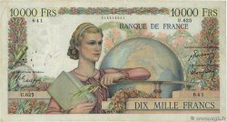 10000 Francs GÉNIE FRANÇAIS FRANCE  1950 F.50.27 VG