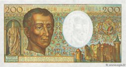 200 Francs MONTESQUIEU Fauté FRANCE  1982 F.70.02 UNC-