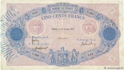 500 Francs BLEU ET ROSE FRANCIA  1915 F.30.22 q.BB