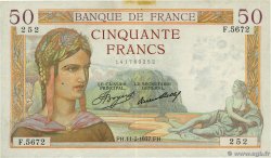 50 Francs CÉRÈS FRANCE  1937 F.17.34
