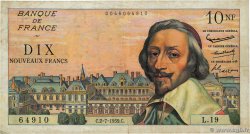 10 Nouveaux Francs RICHELIEU FRANCE  1959 F.57.02
