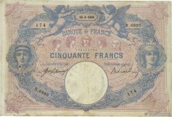 50 Francs BLEU ET ROSE FRANCE  1916 F.14.29 B+
