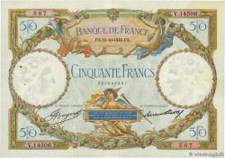 50 Francs LUC OLIVIER MERSON type modifié FRANCE  1933 F.16.04 pr.TTB