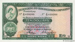 10 Dollars HONG KONG  1983 P.182j UNC