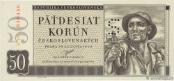 50 Korun Spécimen CZECHOSLOVAKIA  1950 P.071bs