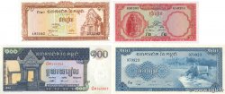 5, 10, 100 Riels Lot CAMBODIA  1975 P.10c à P.13a