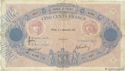 500 Francs BLEU ET ROSE FRANCE  1913 F.30.21 B+
