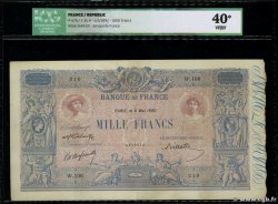1000 Francs BLEU ET ROSE FRANCE  1892 F.36.04 VF+