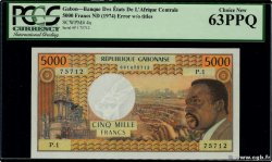 5000 Francs Fauté GABON  1974 P.04x pr.NEUF