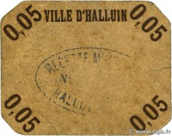 5 Centimes FRANCE regionalism and miscellaneous Halluin 1914 JP.59-3014 F+