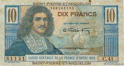 10 Francs Colbert SAINT PIERRE AND MIQUELON  1946 P.23 F