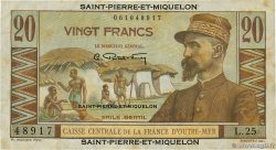 20 Francs Émile Gentil SAINT PIERRE ET MIQUELON  1946 P.24