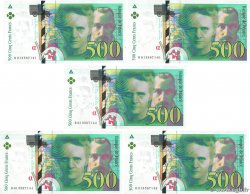500 Francs PIERRE ET MARIE CURIE Consécutifs FRANCE  1994 F.76.01 UNC