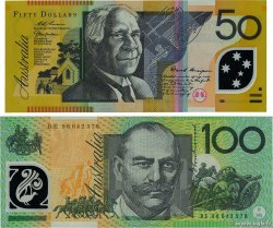 50 et 100 Dollars Lot AUSTRALIA  1996 P.54b et P.55a BB to SPL
