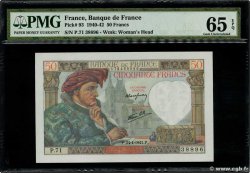 50 Francs JACQUES CŒUR FRANCE  1941 F.19.09 UNC