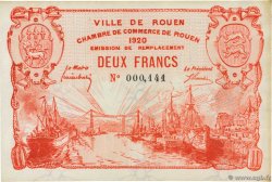 2 Francs FRANCE regionalism and miscellaneous Rouen 1920 JP.110.52