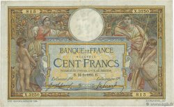 100 Francs LUC OLIVIER MERSON sans LOM FRANCE  1916 F.23.08 TB