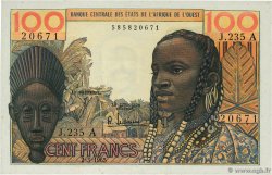 100 Francs WEST AFRICAN STATES  1965 P.101Ae AU