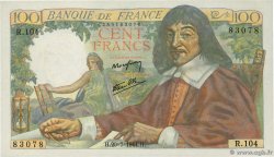 100 Francs DESCARTES FRANCE 1944 F.27.06