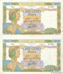 500 Francs LA PAIX Consécutifs FRANCE 1942 F.32.42
