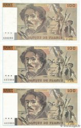 100 Francs DELACROIX 442-1 & 442-2 Faux FRANCE 1995 F.69ter.02c