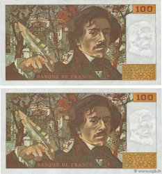 100 Francs DELACROIX modifié Consécutifs FRANCE 1981 F.69.05 NEUF