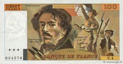 100 Francs DELACROIX modifié FRANCE  1978 F.69.01c pr.SUP