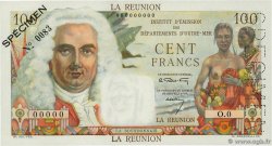 100 Francs La Bourdonnais Spécimen REUNION  1960 P.49s