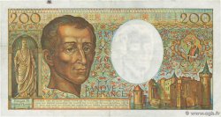 200 Francs MONTESQUIEU Fauté FRANCE 1985 F.70.05 VF-