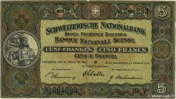 5 Francs SWITZERLAND  1936 P.11h G