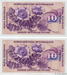 10 Francs Consécutifs SUISSE  1970 P.45p fST+