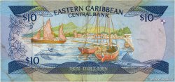 10 Dollars CARIBBEAN   1985 P.23a1 F